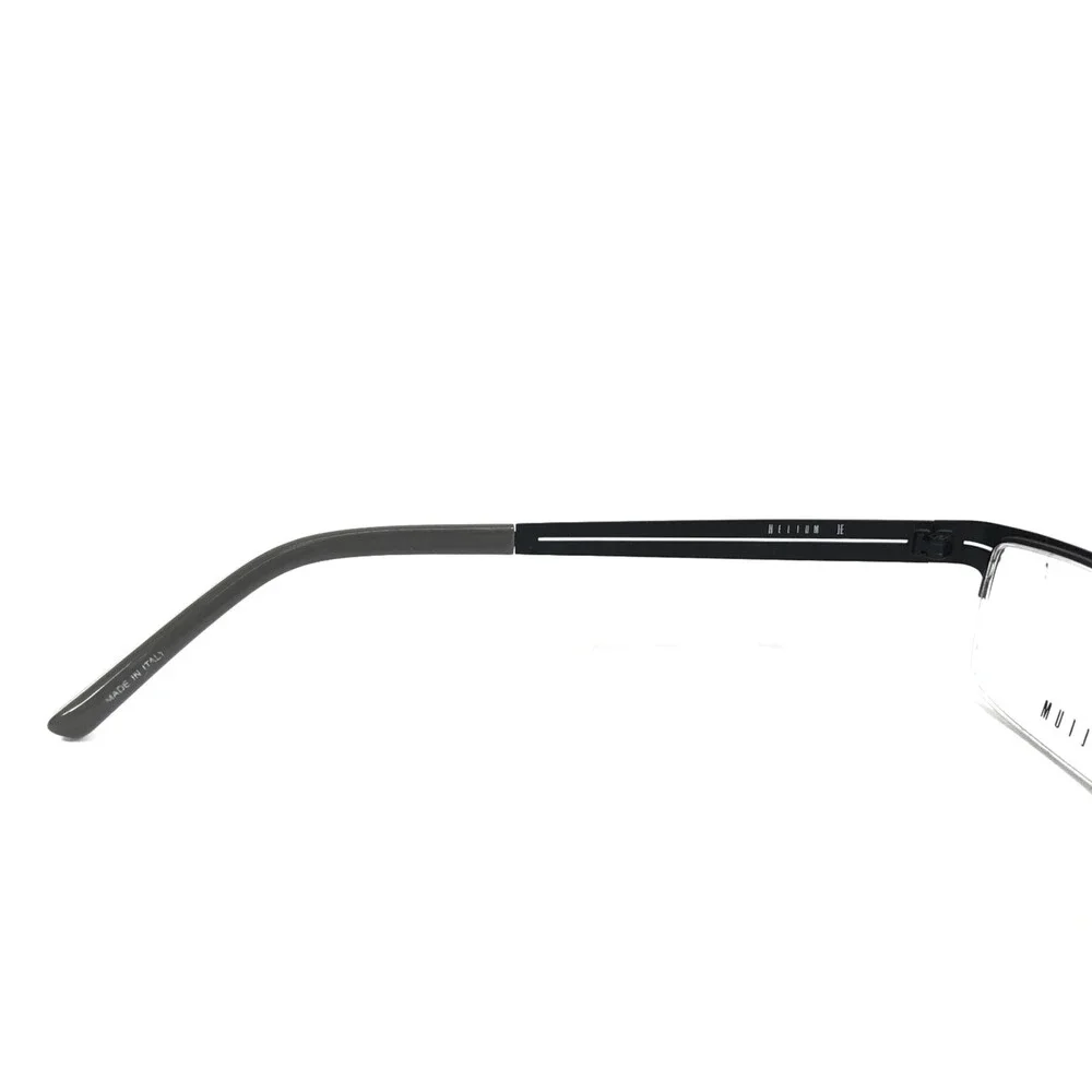 Helium Eyeglasses Frames 4289 MBK Matte Black Rectangle Half Rim 52-17-145